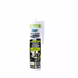 Mastic Silicone Noir Tous supports GEB, achat silicone noir geb, sili
