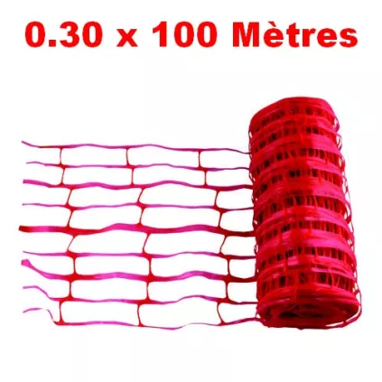 Grillage avertisseur ROUGE 0.30 ml COURANT et tous le grillage avsertisseur