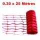 Grillage Avertisseur Rouge 0.30ML 25 Mètres