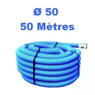 Gaine TPC Bleu 50 mm 50M Avec Manchon ECO-BRICOLAGE