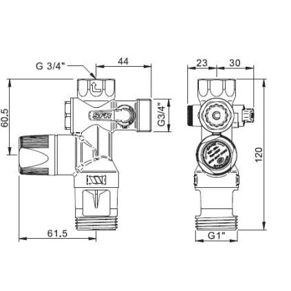 Groupe de sécurité Droit inox 3/4 SFR