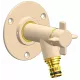 Robinet Arrosage OSLO Sable Horizontale + Rosace ANQUIER -