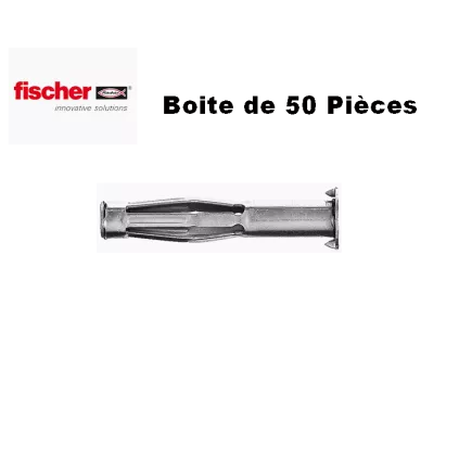 Cheville métallique Corps Creux HM sans Vis 50 Pièces FISCHER -