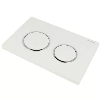 Plaque de Commande OMEGA 20 Blanc/chromé GEBERIT eco-bricolage.com