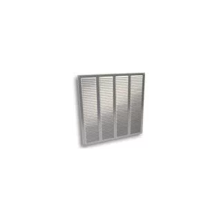 Grille alu Carré à Visser Persiennes Anodisé Gris 39x40 NICOLL
