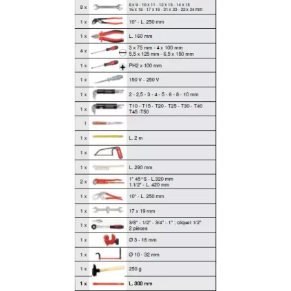 Composition d'outils pour Plomberie et chauffage 47 pcs