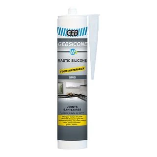 Mastic Silicone GEBSICONE W2 Gris GEB, achat gebsicone gris