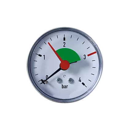 Manomètre Chauffage AXIAL 63 MM 0-4 Bars 3/8 ECO-BRICOLAGE