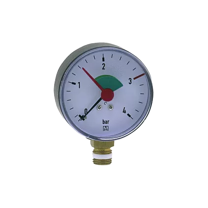 Manomètre chauffage Radial 63MM 0-4 Bars 1/4 ECO-BRICOLAGE