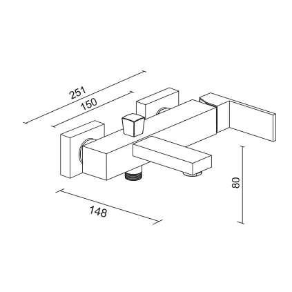 Mitigeur Bain/Douche EDEN Blanc Mat OZE