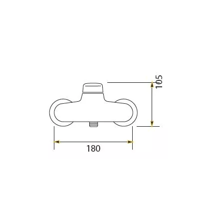 Mitigeur Douche ECLYPSE EC57 Chromé OZE