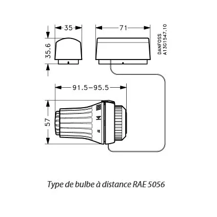 Tête Thermostatique RAE5056 à Distance