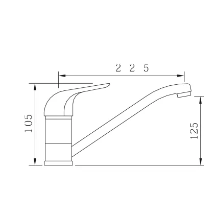 Mitigeur Evier orientable ANJOUMIX 16701 Chromé OZE