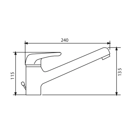 Mitigeur évier ECLYPSE EC17 Chromé OZE