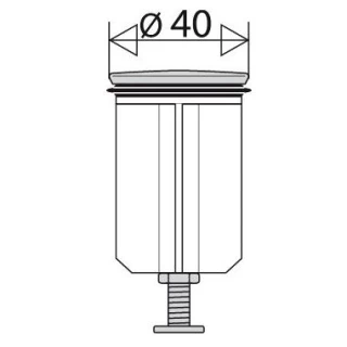 Clapet de lavabo D 40 à aillette pour Bonde plastique VALENTIN