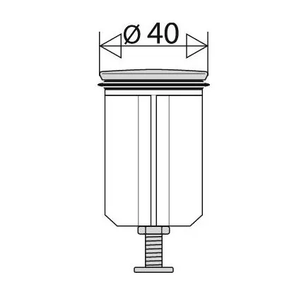 Clapet de lavabo D 40 à aillette pour Bonde plastique VALENTIN