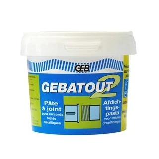 Gebatout 2 Pot 500GR Pate à joint Plomberie et chauffage GEB