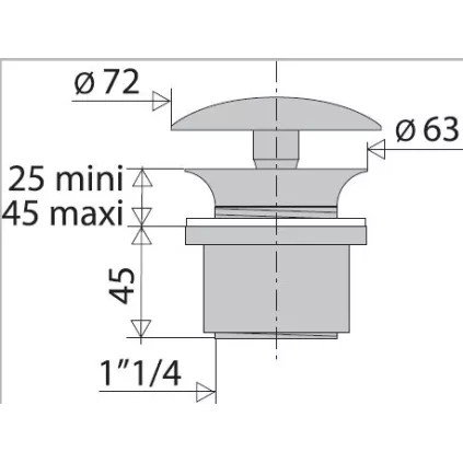 Bonde Pour Vasque Sans Trop Plein ALLURE