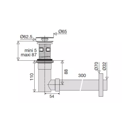 Siphonette DIGICLIC Corps Laiton Désoperculable