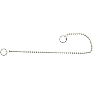 Chainette Perlée chromé 50 cm Avec Anneau ECO-BRICOLAGE eco-bricolage