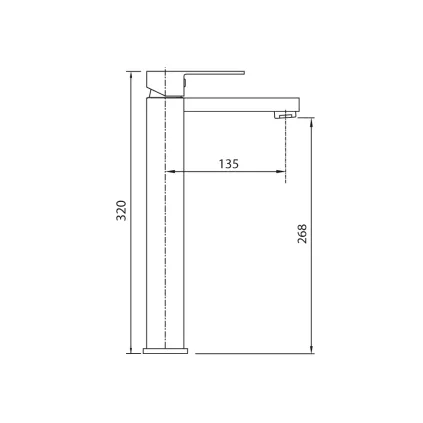 Mitigeur Lavabo Haut DALY Chromé D11H ODESIGN