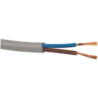 Cable Souple H05 VV-F 50 Mètres 2x1.00 mm² Gris - eco-bricolage
