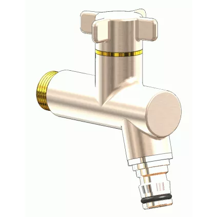 Robinet Arrosage OSLO NICKEL Vertical - eco-bricolage