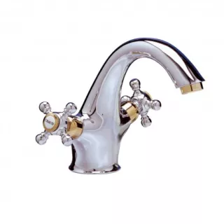 Mitigeur lavabo PARIS RETRO Chromé-Or OZE OZE eco-bricolage.com