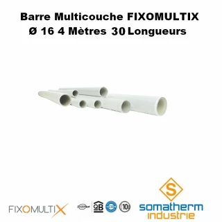 Lot de 30 barres de tube multicouche D16 SOMATHERM fixomultix