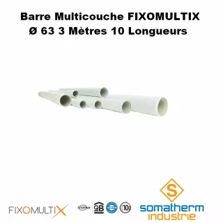 Lot de 10 barres de tube multicouche D63 3ML SOMATHERM - eco-bricolag