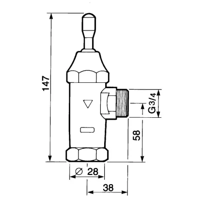 Robinet temporisé PRESTO 1000M