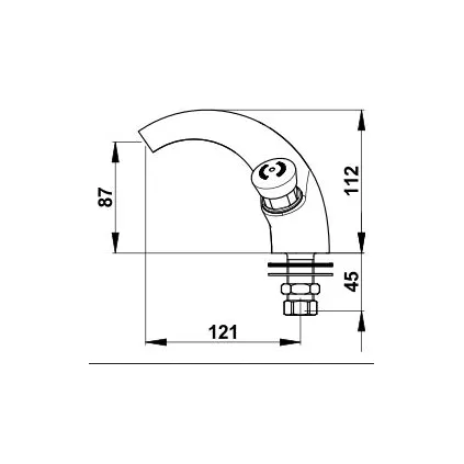 Robinet simple sur plage PRESTO 600 S 1/2 Eau Froide antiblocage