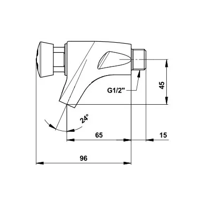 Robinet Lavabo Temporisé 504S 1/2 Eau Chaude antiblocage