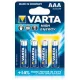 Blister de pile LR03 1.5 Volts micro AA VARTA