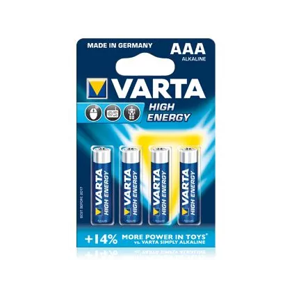 Blister de pile LR03 1.5 Volts micro AA VARTA