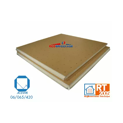 Lot 12 dalles de plancher lisse R1.85 EP 40 mm 14.4 M² SOMATHERM