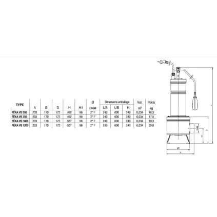 Pompe Relevage FEKA VS 750 M Automatique