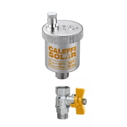 Purgeur Automatique Solaire 3/8 M CALEFFI + Vanne Solaire