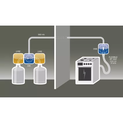 Kit Butane 1.3KG 2 Lyres 5 ans 12745 class 1
