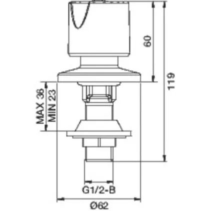 Robinet Simple de Bidet Croissillon métal