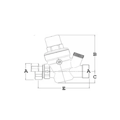 Réducteur de pression Compteur 533AC avec Prise Mano