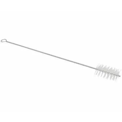 Goupillon nylon torsadé D25x25mm Manche acier LG 500mm