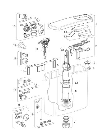 cloche de reservoir ap 140 eclater visuel